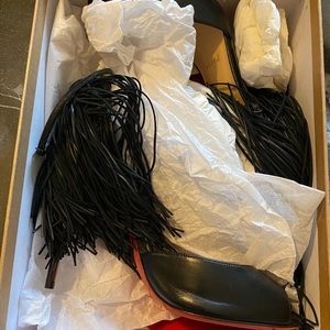 Christian Louboutin Fringe Sandal Pump